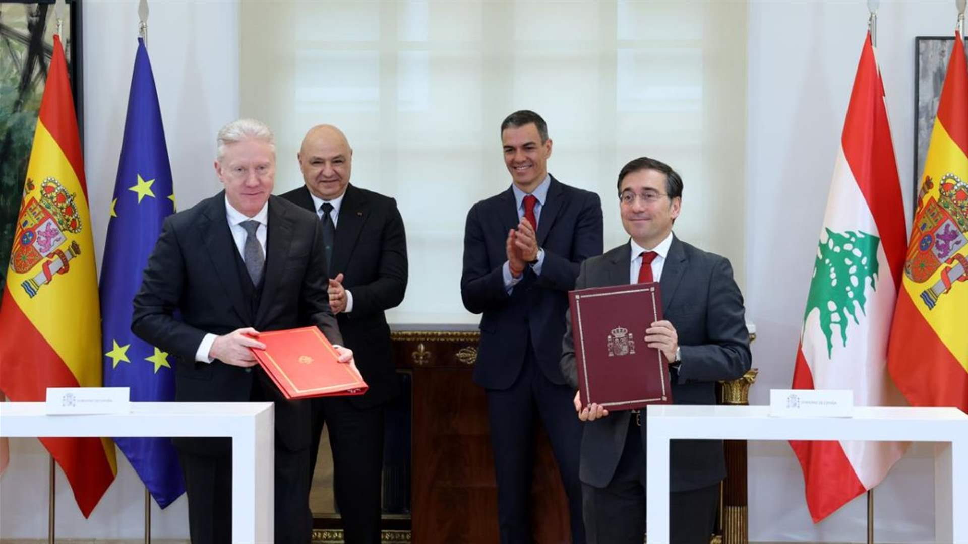 وزير الخارجية التقى نظيره الإسباني: للمشاركة الفاعلة في مؤتمر دعم الجيش اللبناني