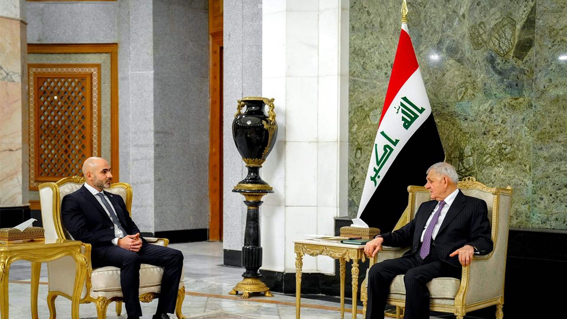 رئيس الجمهورية العراقي يتسلم أوراق اعتماد السفير اللبناني