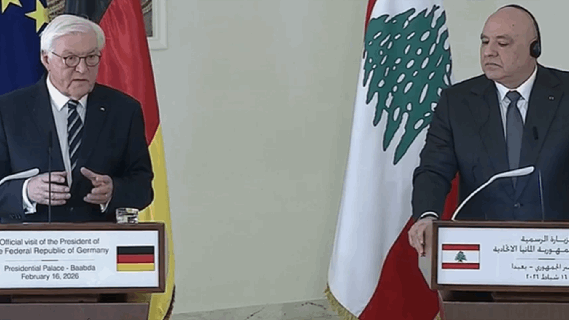 Following Baabda talks, Germany voices support for Lebanon in joint press conference