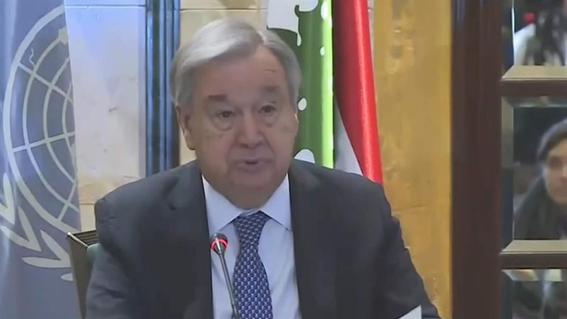 Guterres warns of widespread destruction in Lebanon at end of visit, urges Hezbollah to respect state arms control