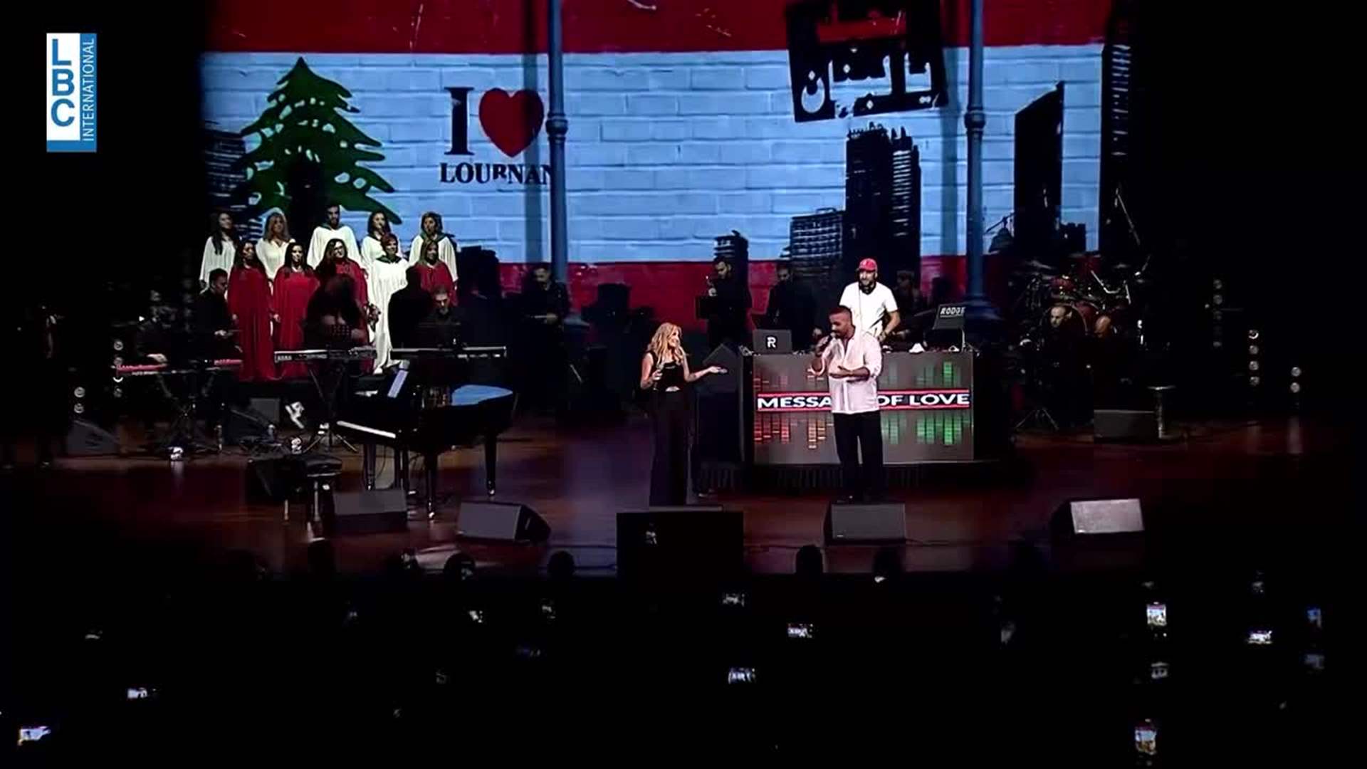 من دبي إلى بيروت... حفل "Message of Love": رسالة حب بصوت ألمع نجوم لبنان (فيديو)