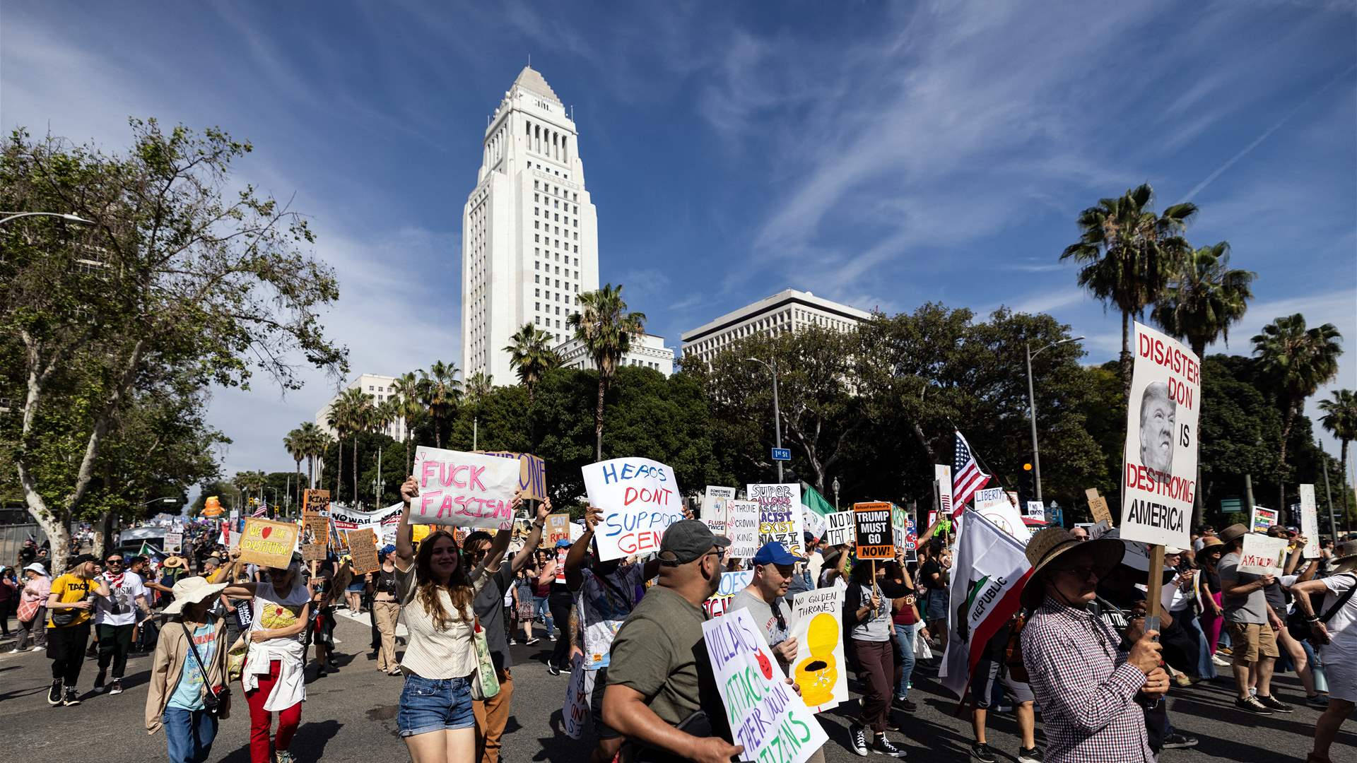 منظمو التظاهرات ضد ترامب يقولون إن 8 ملايين شخص على الأقل شاركوا فيها في الولايات المتحدة