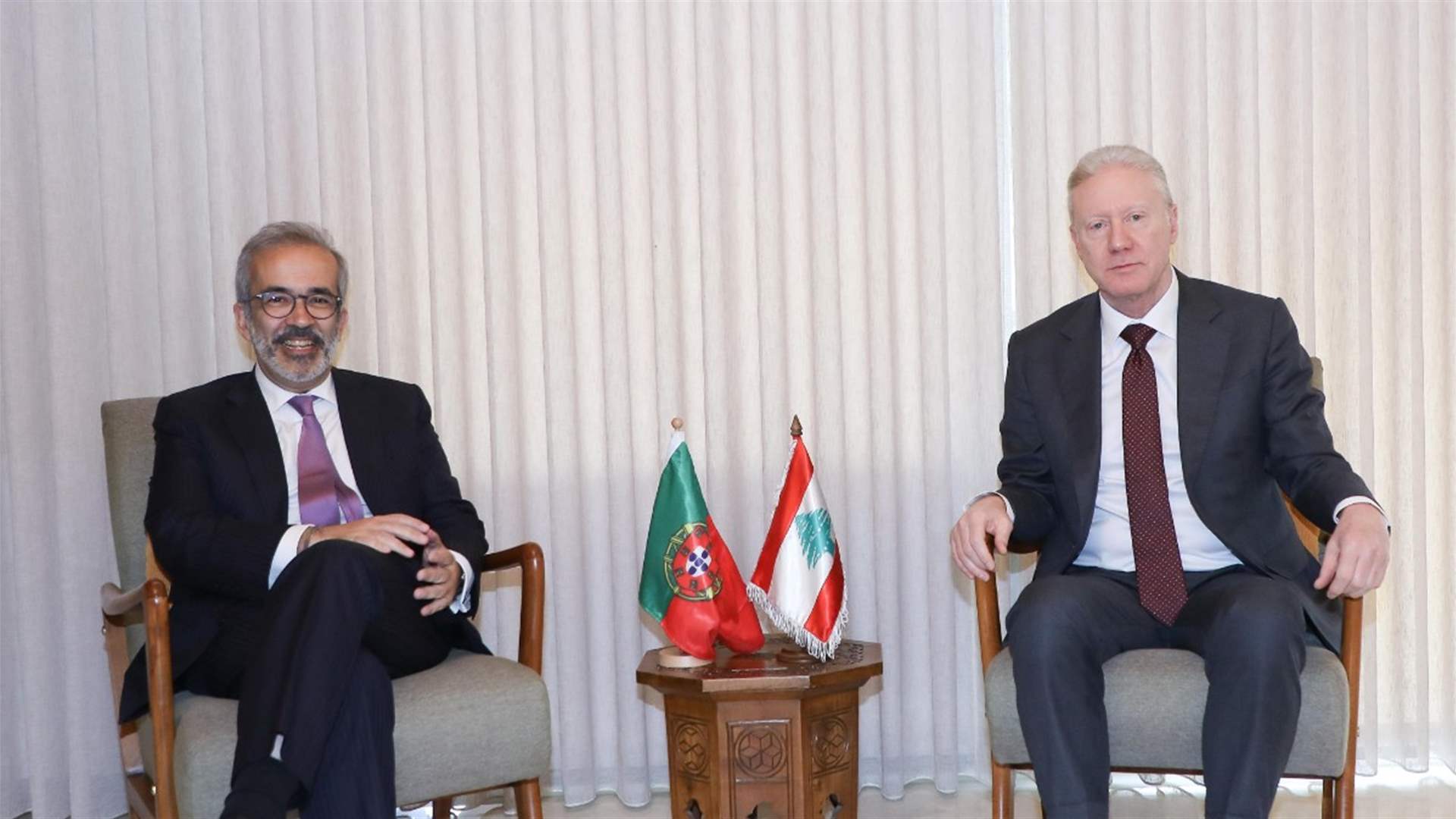 رجّي يلتقي نظيره البرتغالي: دعمٌ لسيادة لبنان ومساره التفاوضي