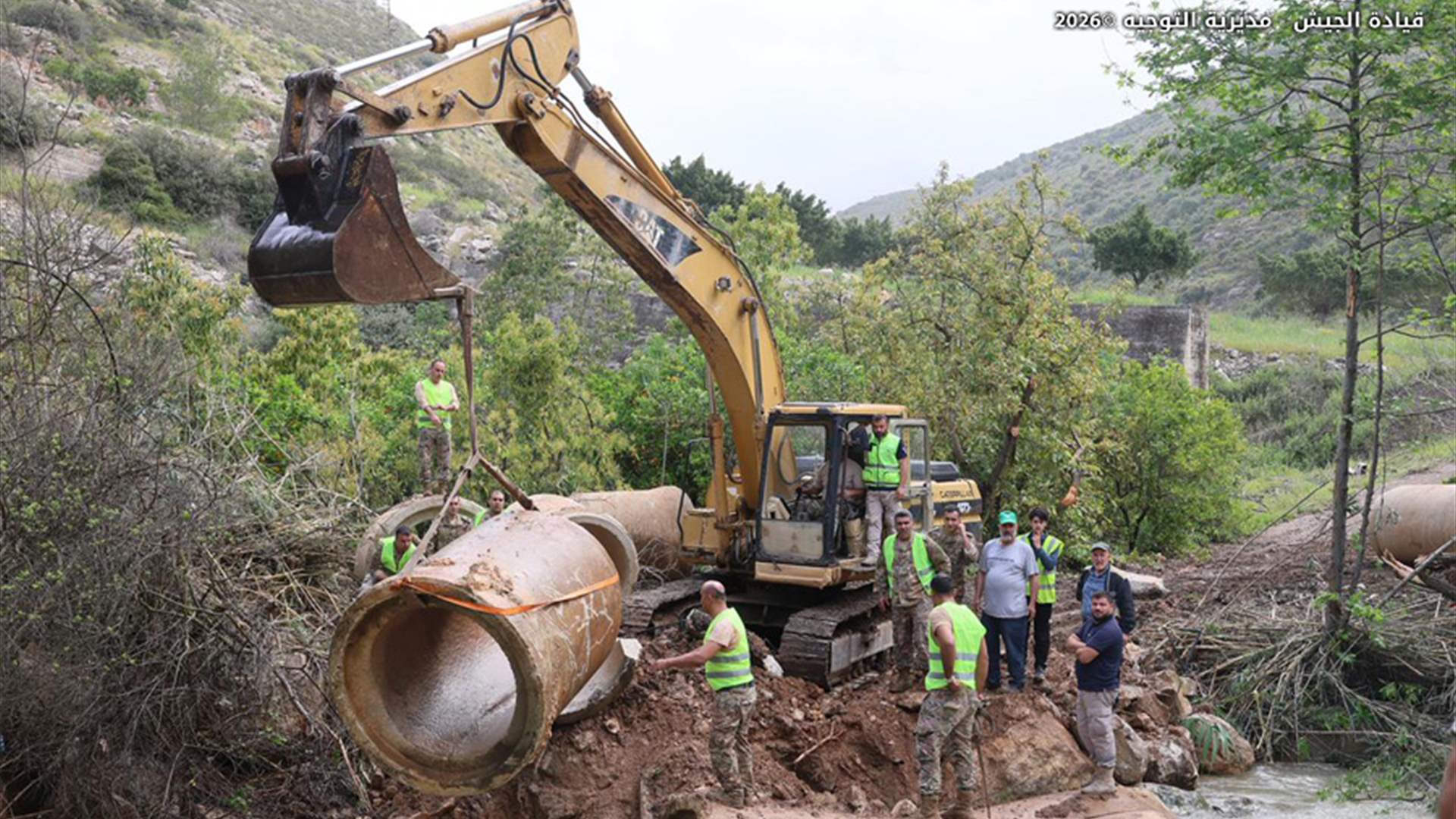 Lebanese Army: Removal of Israeli-built earth barrier on Mari–Ain Arab road, rehabilitation works continue on Tayr Felsayh–Tyre bridge