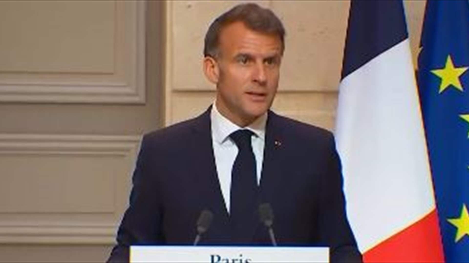 France’s Macron: No stability in Lebanon without Israeli withdrawal, Hezbollah disarmament