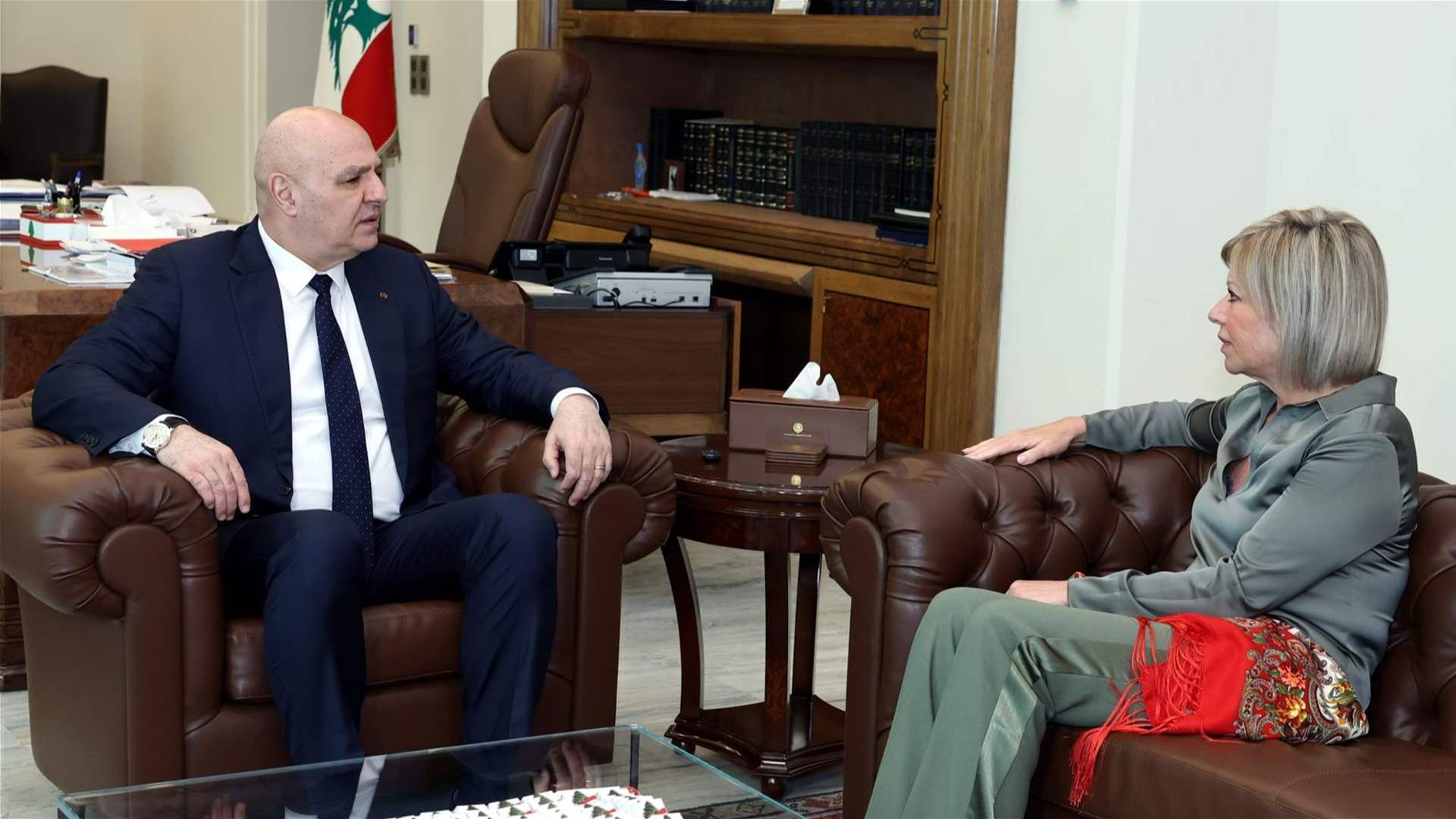 المنسقة الخاصة للأمم المتحدة في لبنان جنين-هينيس بلاسخارت أطلعت رئيس الجمهورية على نتائج الاتصالات التي أجرتها في إسرائيل في إطار العمل لتثبيت وقف إطلاق النار والحد من التصعيد