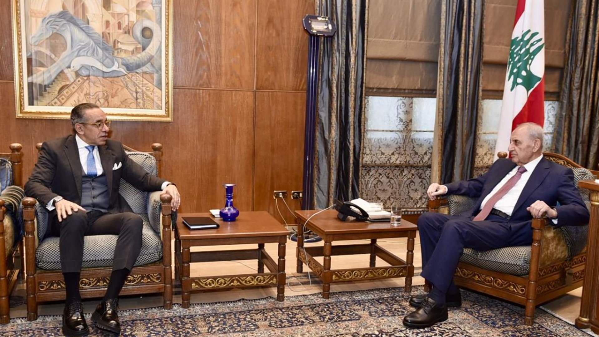 بري استقبل سفير مصر وبحث مع مدير اليونيسكو في تداعيات العدوان الإسرائيلي: لتضطلع المنظمات الدولية بدورها تجاه هذه الجرائم