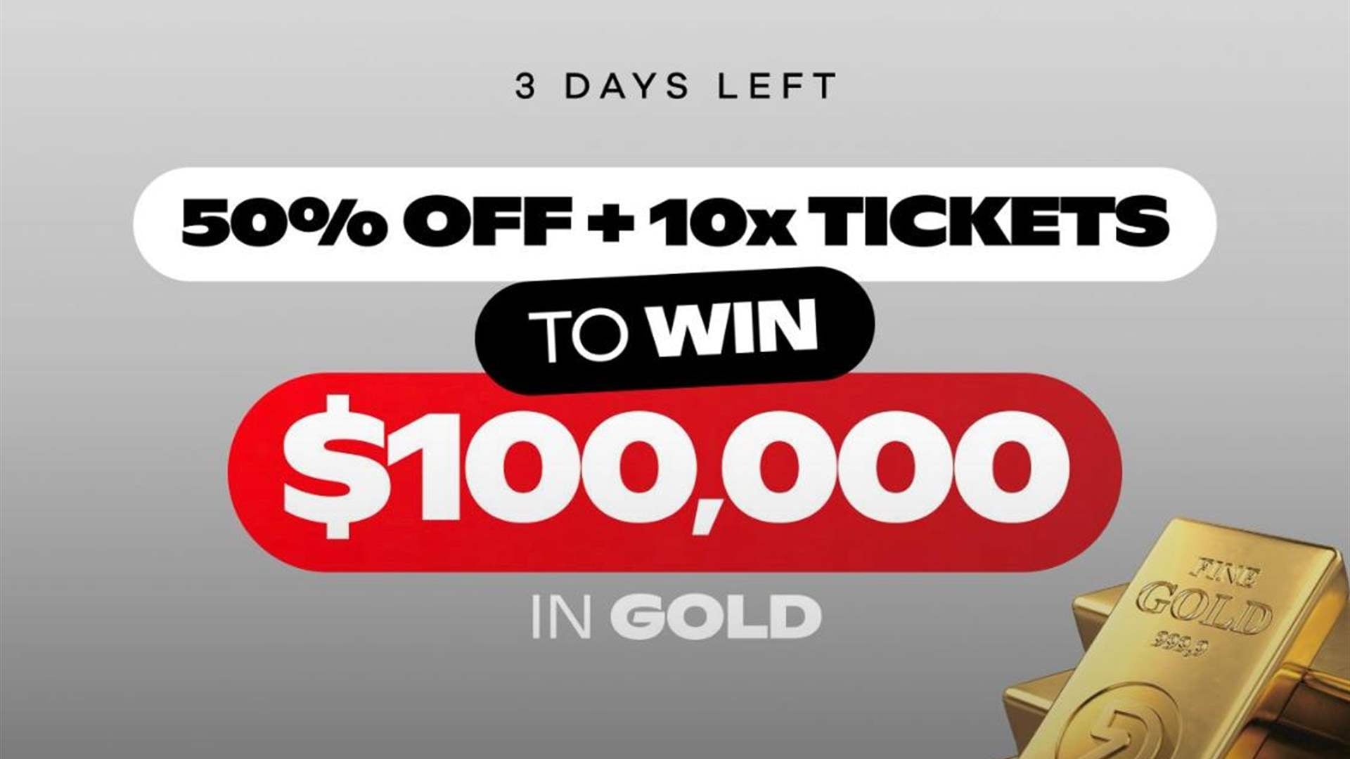 Someone’s winning $100,000 in Gold this Friday… and it could be you! 