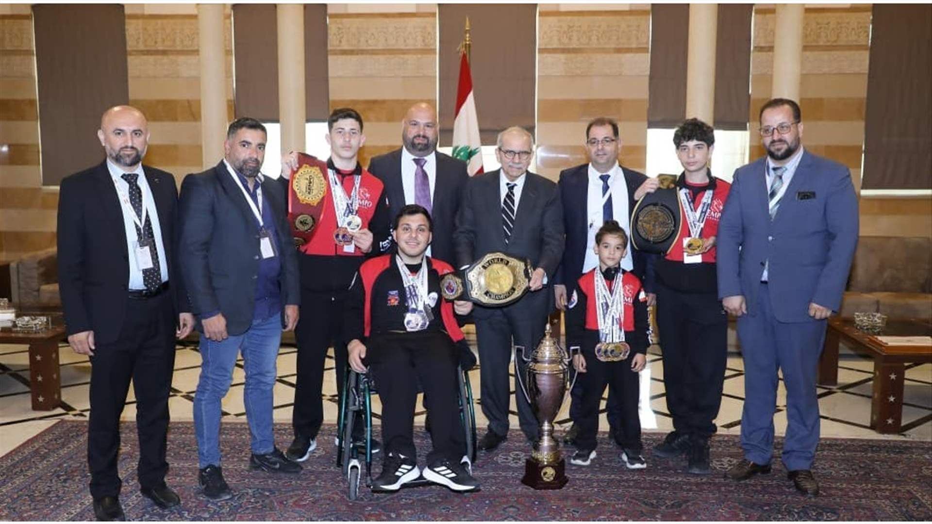 سلام استقبل البعثة اللبنانية إلى بطولة العالم للكيمبو وهنأها بالنتائج الباهرة