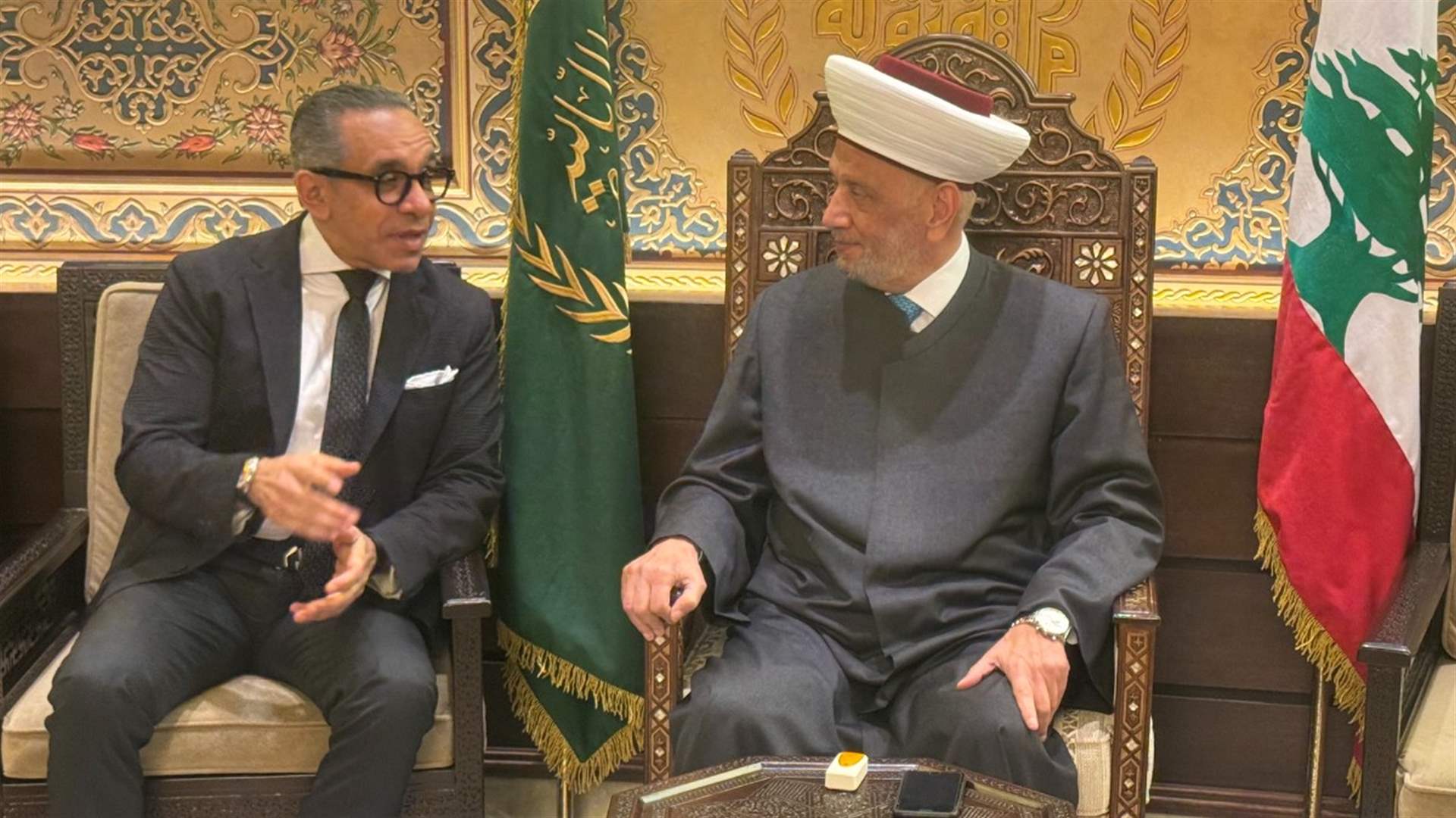 المفتي دريان التقى السفير المصري ووفداً من فاعليات المجتمع المدني
