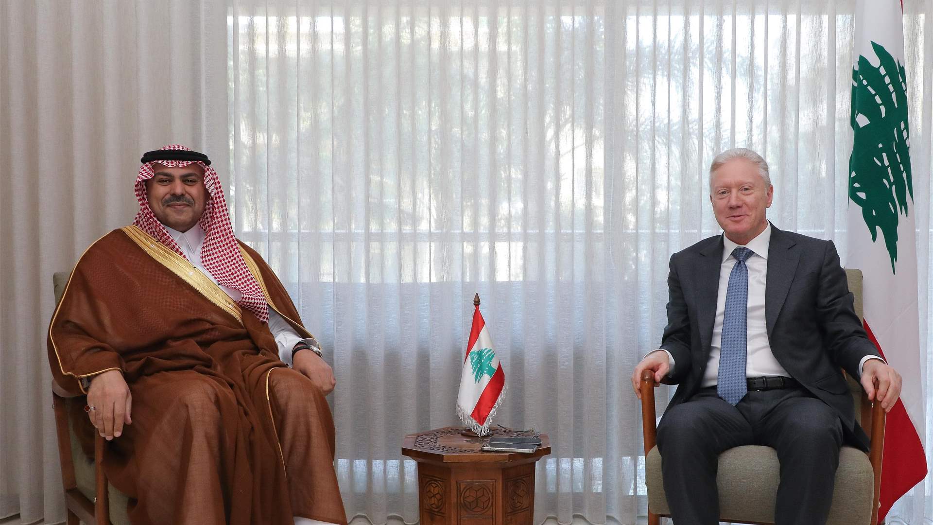 رجي يستقبل السفير السعودي الجديد 