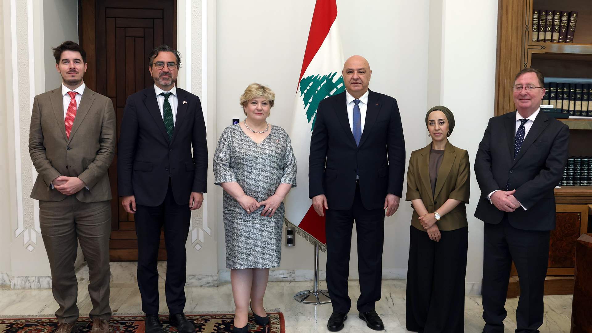 President Aoun seeks continued British support for Lebanon, says Washington talks separate from Switzerland track
