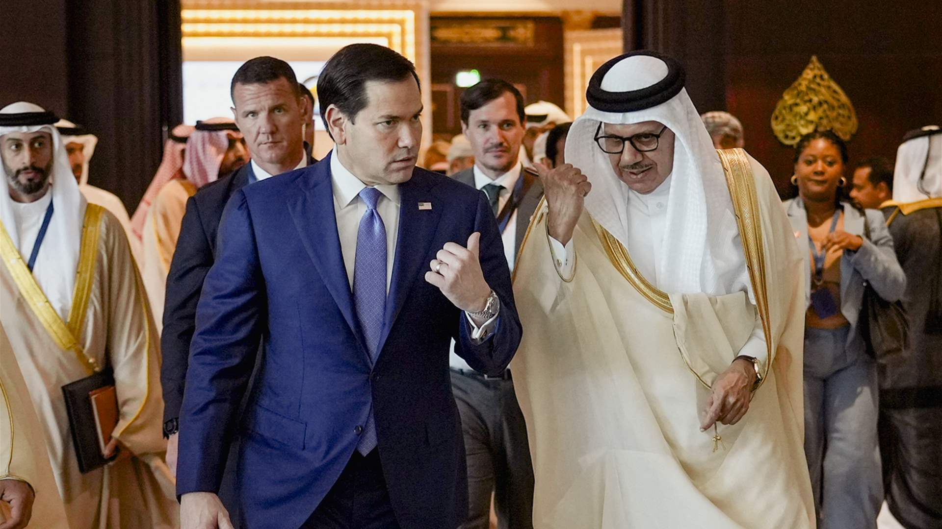 Gulf FMs say Iran proxies, missiles must be addressed for 'lasting' peace