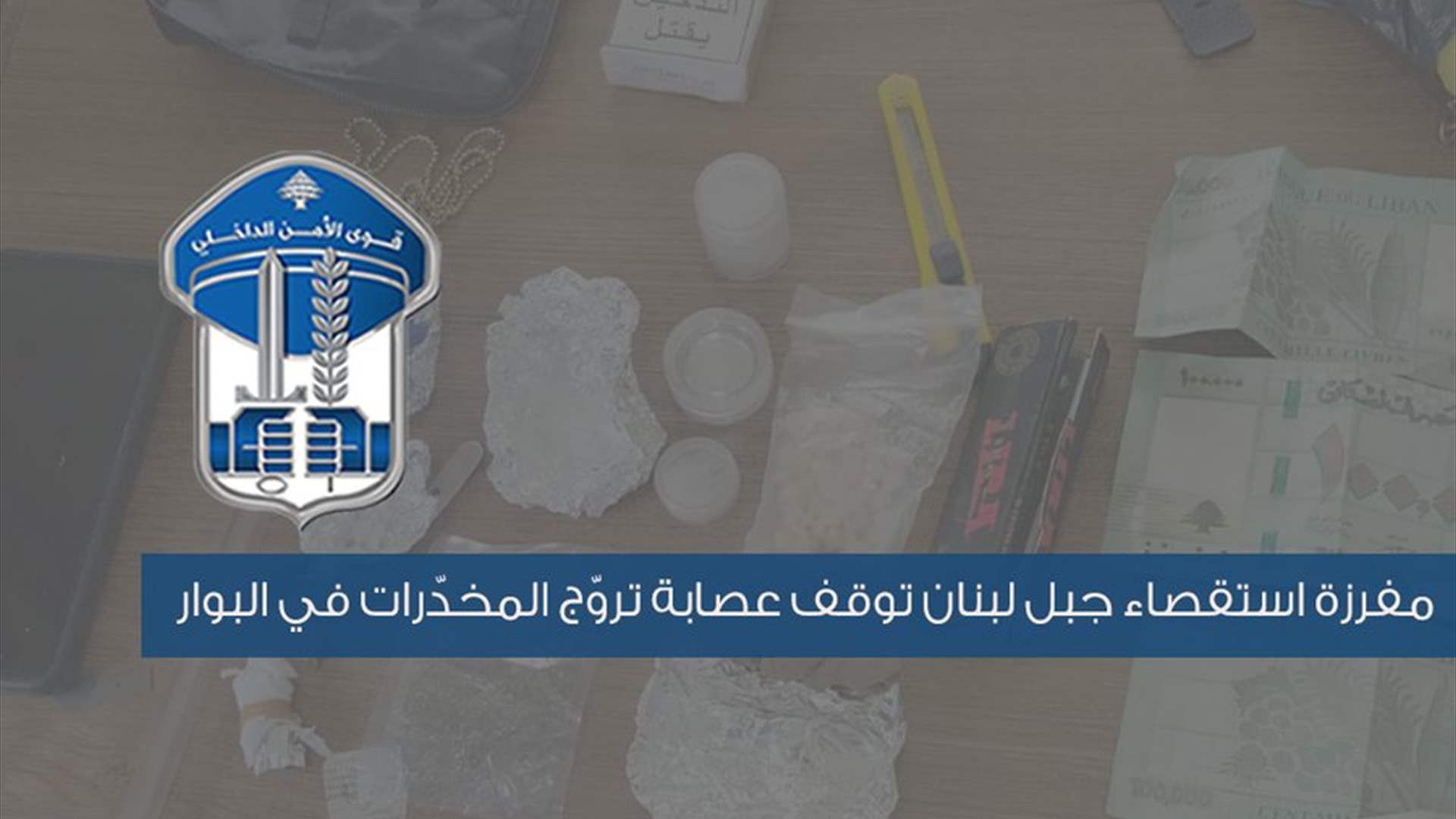 مفرزة استقصاء جبل لبنان توقف عصابة تروّج المخدّرات في البوار