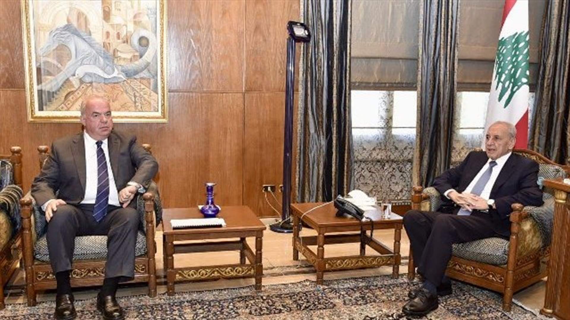 بري عرض مع الحاج لواقع قطاع الإتصالات واستقبل سفير البرازيل