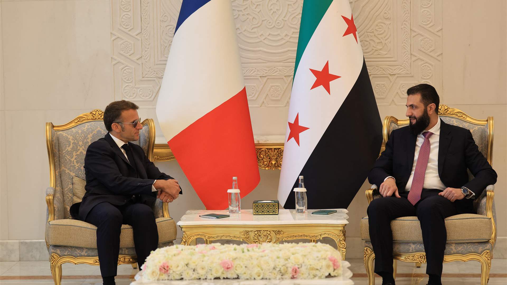 France says Macron safe, continuing visit after Damascus blast