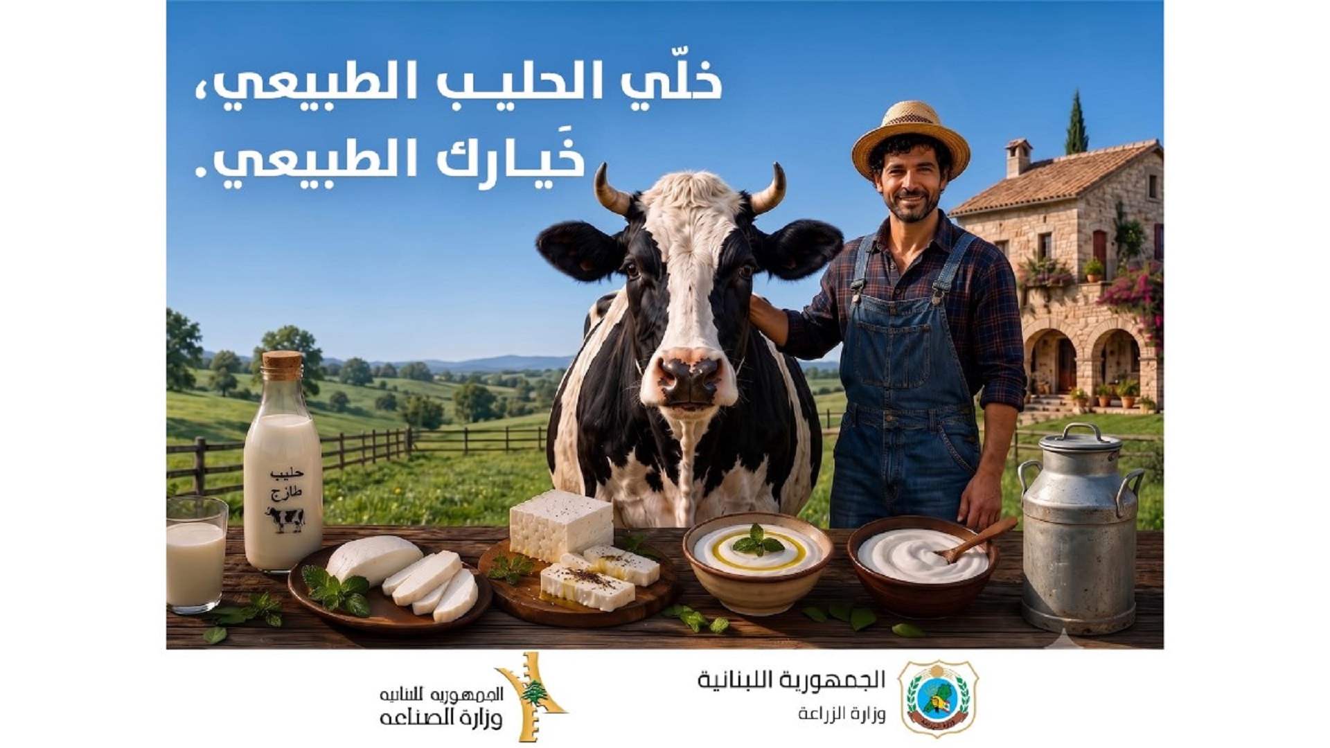 "خلّي الحليب الطبيعي... خيارك الطبيعي"... حملة مشتركة لوزارتي الزراعة والصناعة 