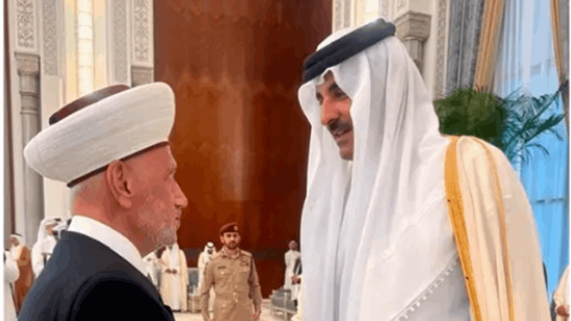 المفتي دريان عزى أمير قطر بوفاة والده في قصر لوسيل والتقى وزير الاوقاف وشكر الدوحة على دعمها للبنان