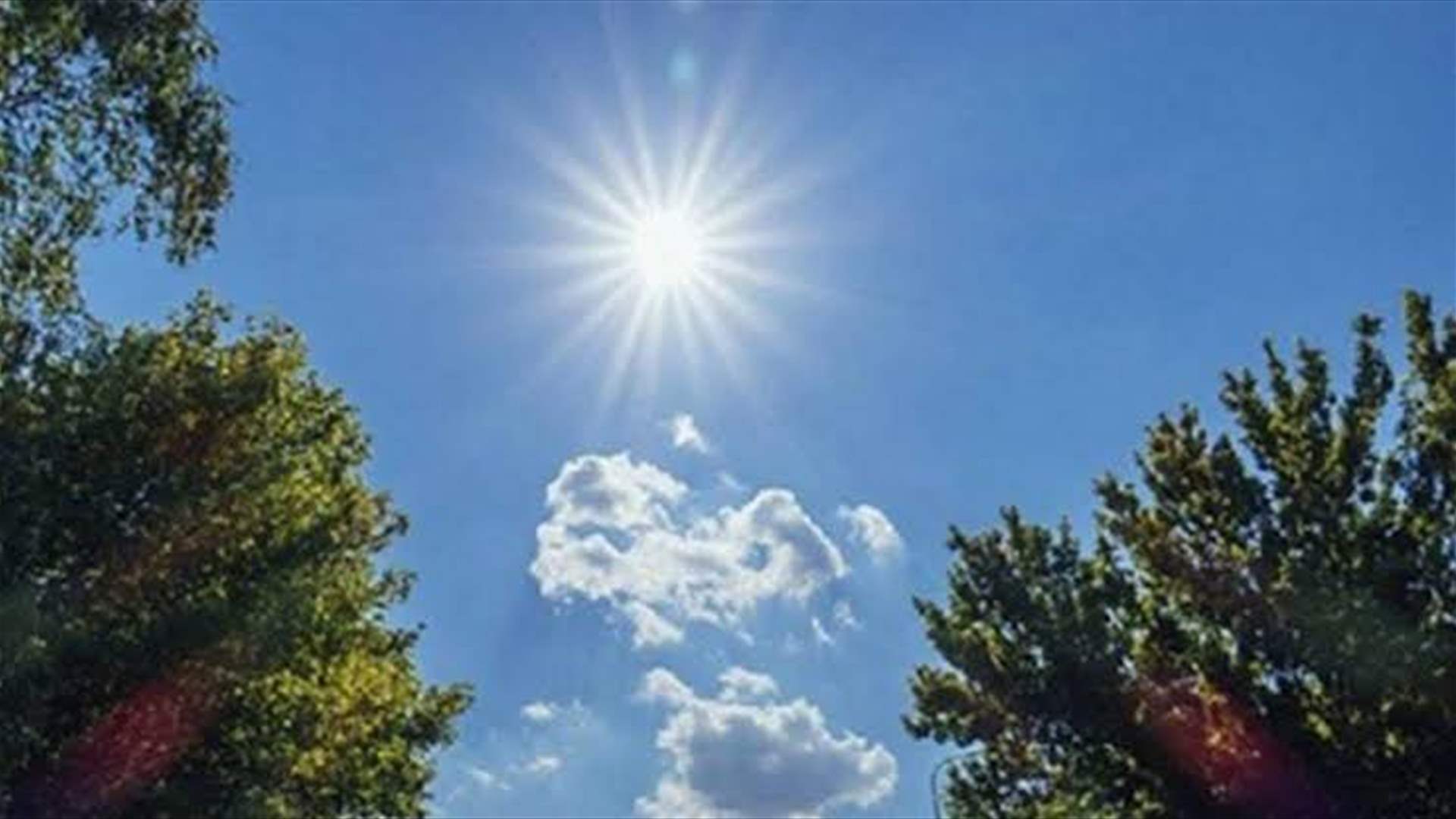طقس صيفي معتاد والجو مشمس يتخلله سحب خفيفة