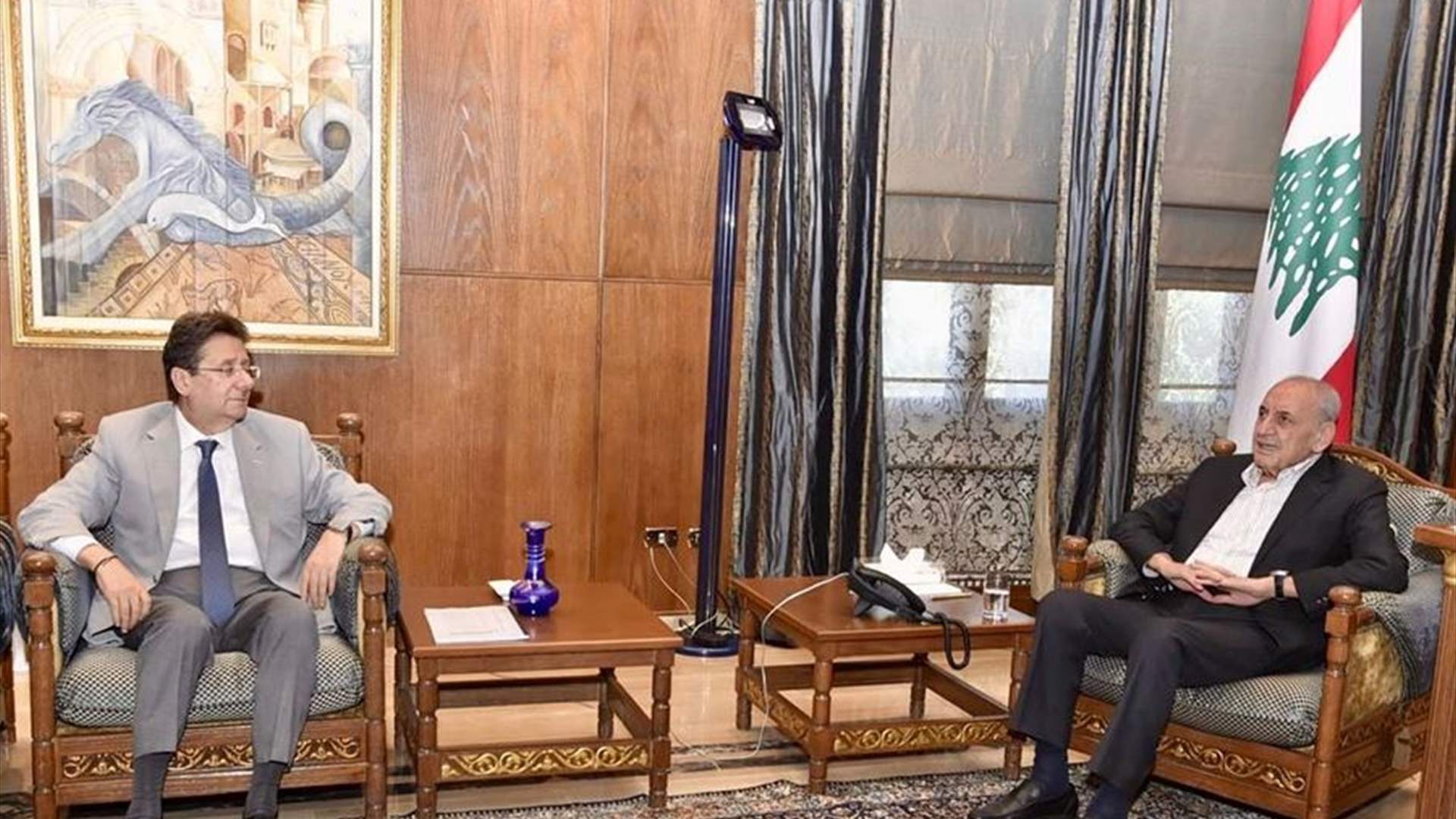 كنعان من عين التينة: التعاون مطلوب لتحقيق أهداف زيارة الرئيس عون بوقف الحرب وتثبيت السيادة ودعم الجيش
