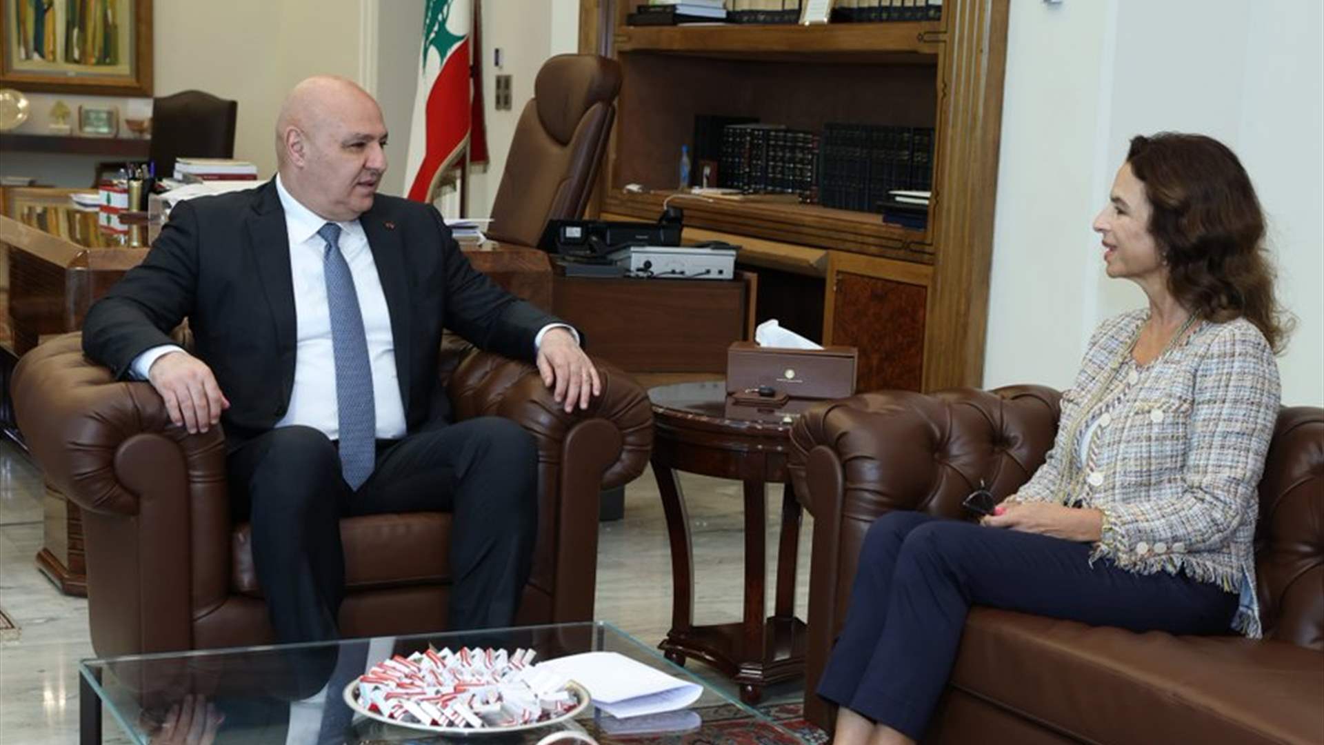 وزيرة السياحة عرضت مع رئيس الجمهورية نتائج زيارته إلى واشنطن وأطلعته على الزيارة المرتقبة للأمينة العامة لمنظمة الامم المتحدة للسياحة شيخة النويس وعلى التحضيرات لإطلاق المزايدة لتلزيم ادارة وتشغيل واستثمار مغارة جعيتا