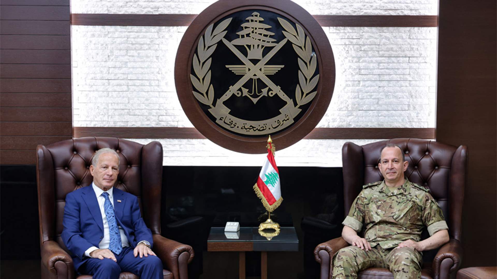 هيكل والسفير الأميركي يبحثان الأوضاع في لبنان والمنطقة ودور الجيش في تنفيذ اتفاق الإطار