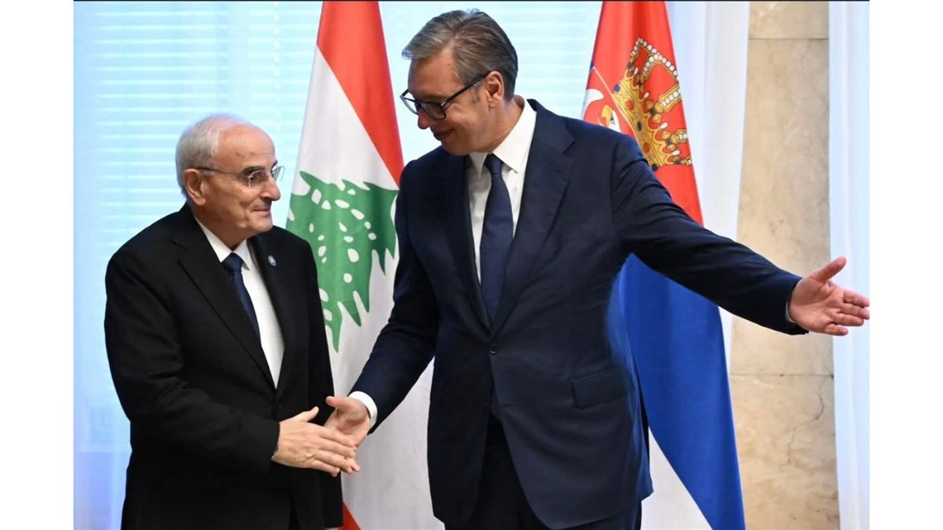 وزير الدفاع يلتقي الرئيس الصربي ويبحث معه في مرحلة ما بعد "اليونيفيل"