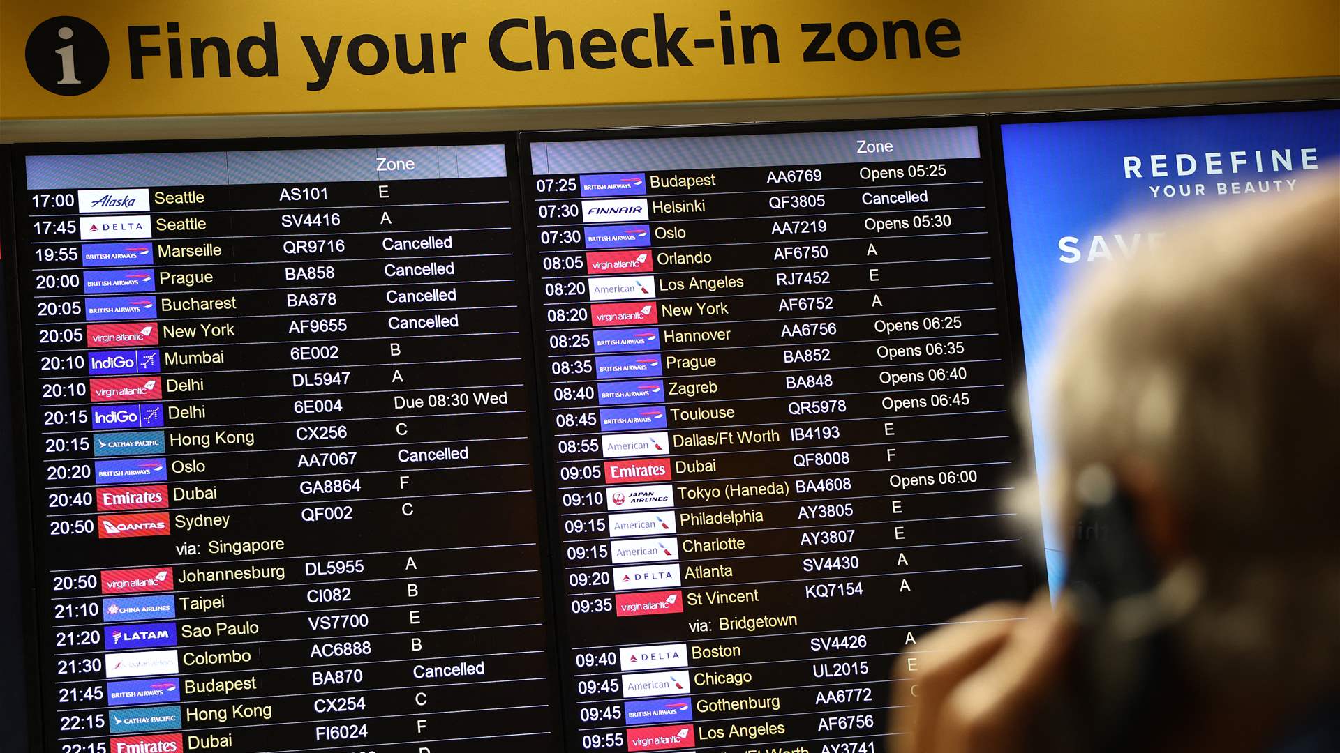 Cyberattack ruled out in UK air traffic glitch as more flights axed