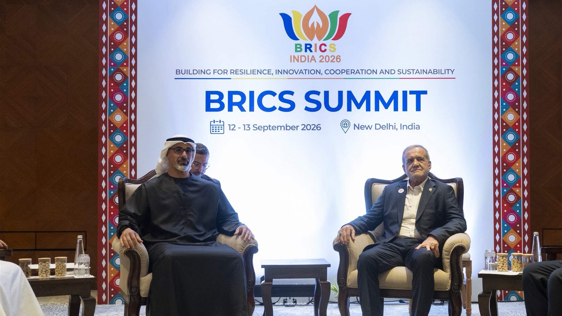 Iran president and UAE crown prince meet in New Delhi: Iranian embassy