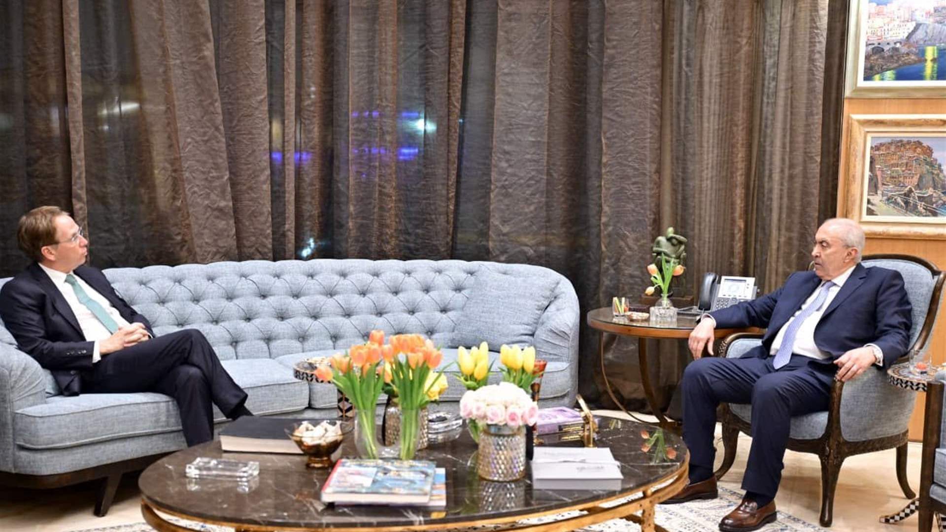 مخزومي التقى دوريل: حرصاء على تعزيز التعاون اللبناني - الفرنسي ودعم مؤسسات الدولة والإصلاحات