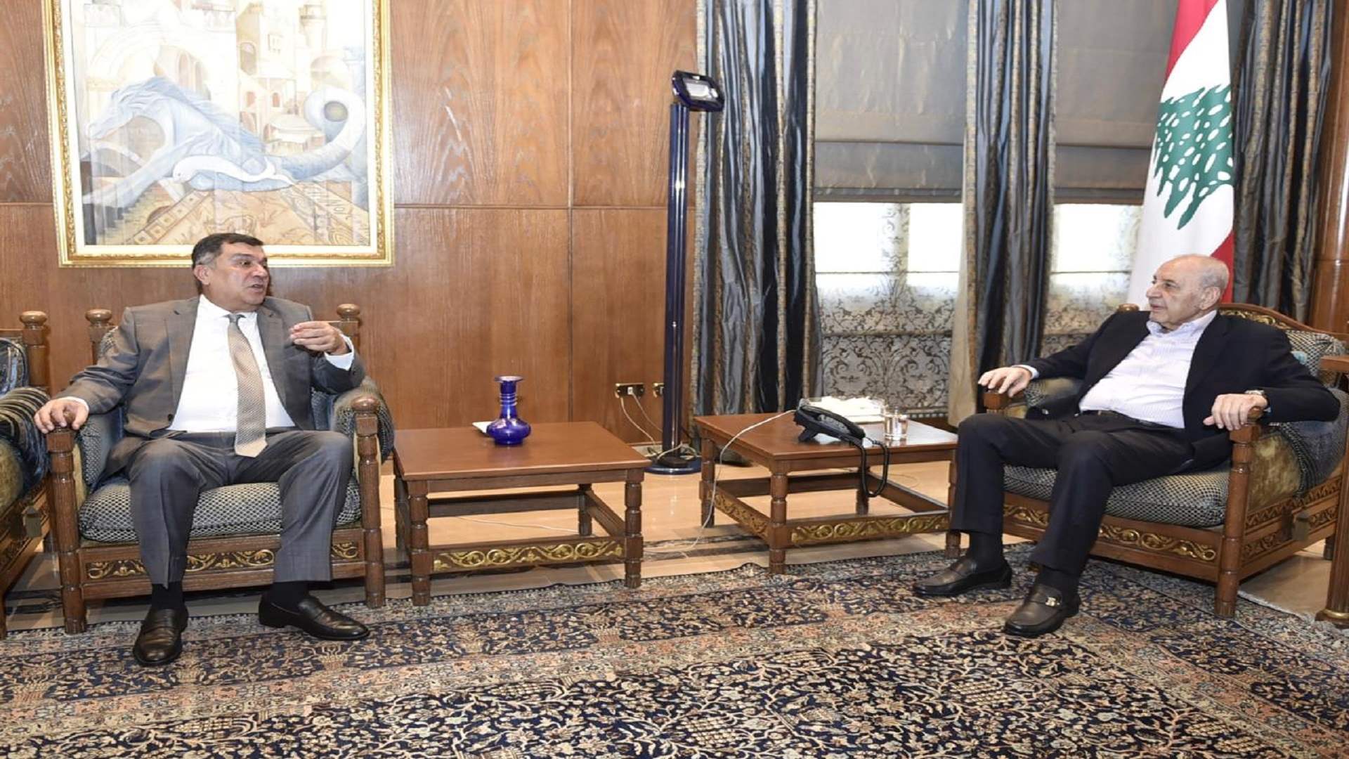 بري عرض مع محمد الحوت لأوضاع "الميدل ايست" والعاملين فيها 