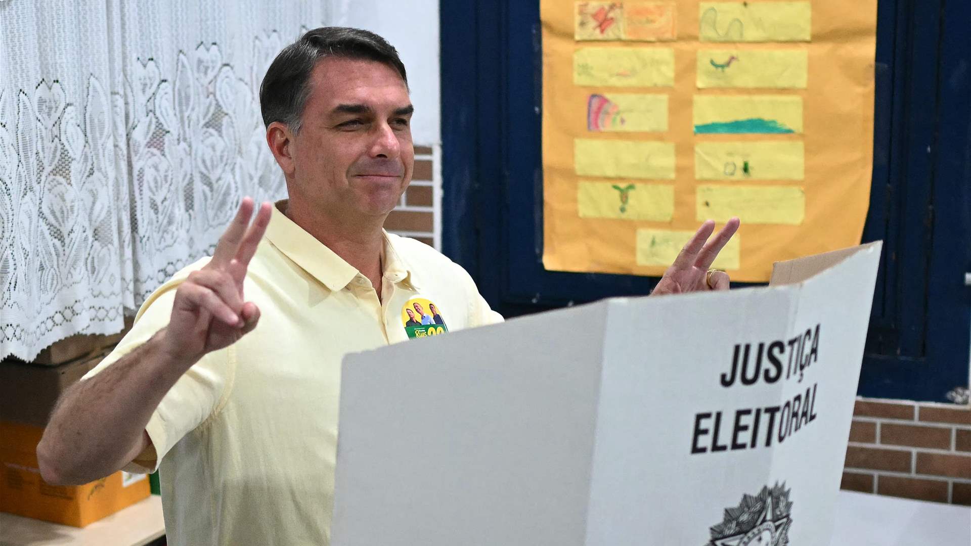 Brazil's Flavio Bolsonaro says 'very happy' to have led Lula in first-round vote