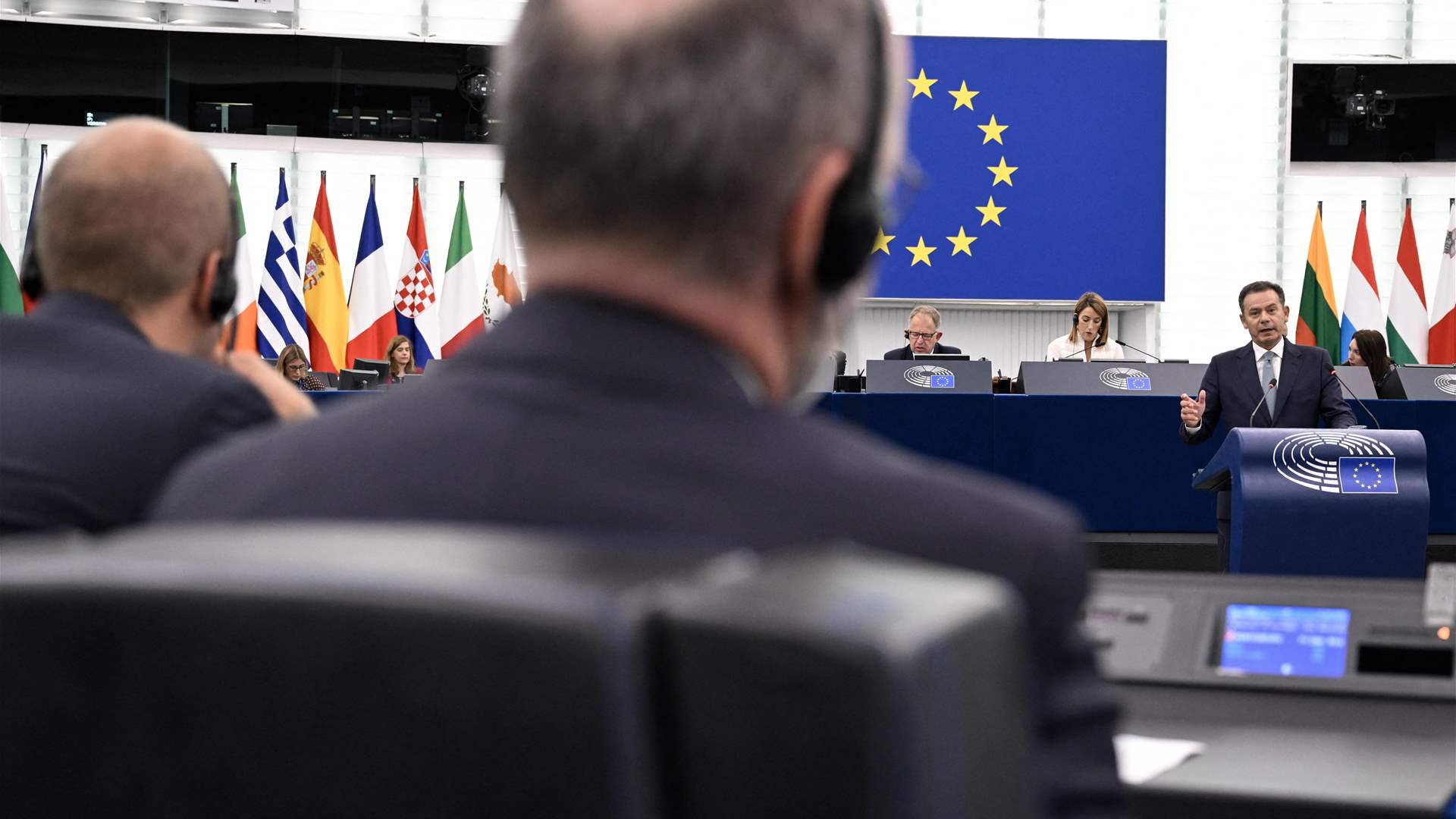 EU parliament head takes 'extremely seriously' claim lawmaker toppled Israeli flag