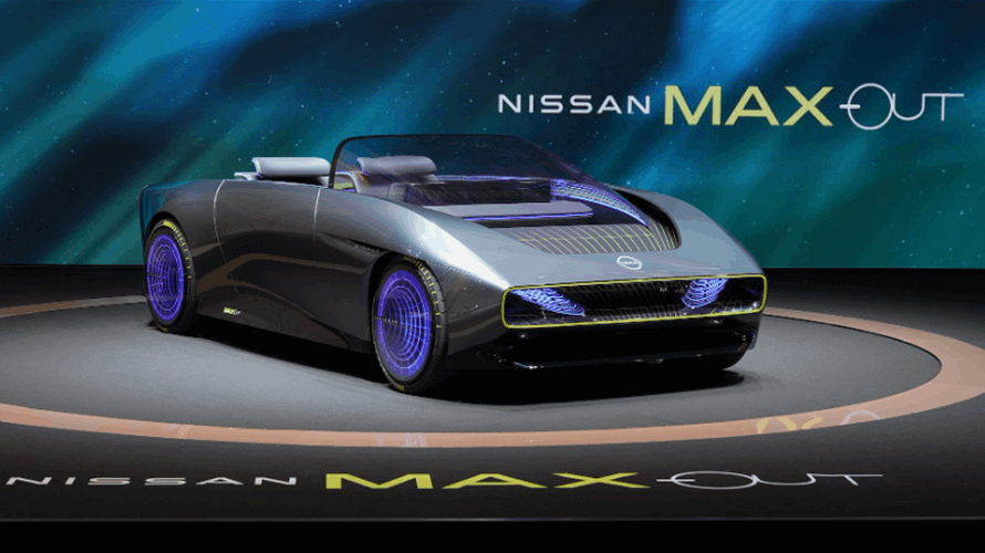Nissan finally shows off the Max-Out EV convertible concept in IRL