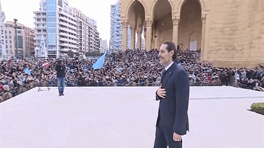 وصول الرئيس سعد الحريري الى ضريح والده في وسط بيروت