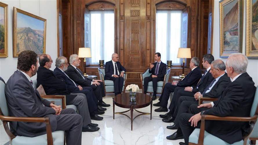 الرئيس السوري التقى وفدا نيابيا لبنانيا: نقدر ما أظهره لبنان على المستوى الرسمي والشعبي