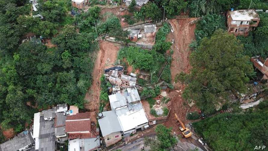 36 قتيلا على الأقل جراء فيضانات وانهيارات أرضية في البرازيل