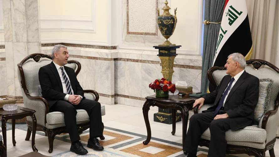 رئيس الجمهورية العراقي بعد لقائه بيرم: العراق يقف إلى جانب لبنان
