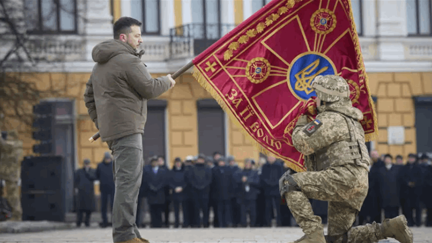 Ukraine leader pledges push for victory on war anniversary