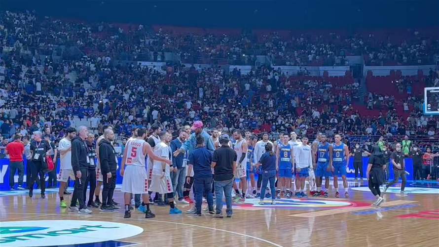 Carmelo Anthony in attendance during Lebanon vs. Phillipines FIBA World Cup qualifier matchup