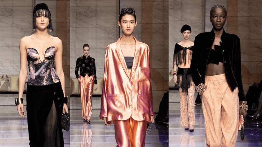 جورجيو أرماني يقدم مجموعة خريف وشتاء 2023 في أسبوع الموضة في ميلانو... وهكذا كانت التصاميم!