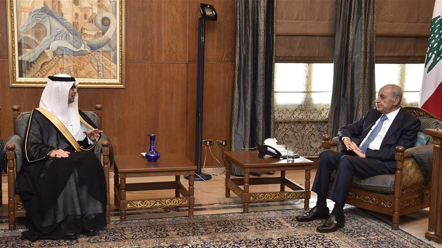 Speaker Berri meets with Saudi ambassador Boukhari 