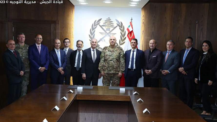  قائد الجيش استقبل وفداً من فريق العمل الأميركي من أجل لبنان