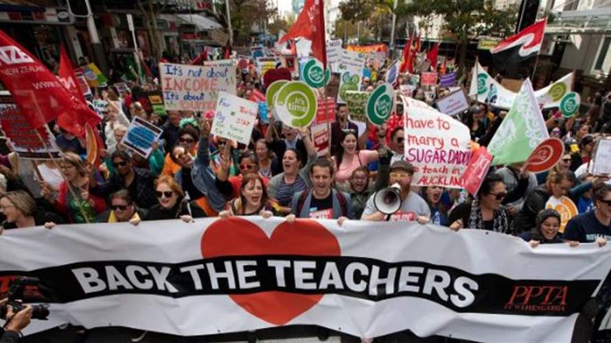 50 ألف معلم يضربون في نيوزيلندا على وقع ارتفاع كلفة المعيشة