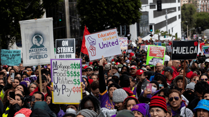Los Angeles education strike cancels school for 420,000 students