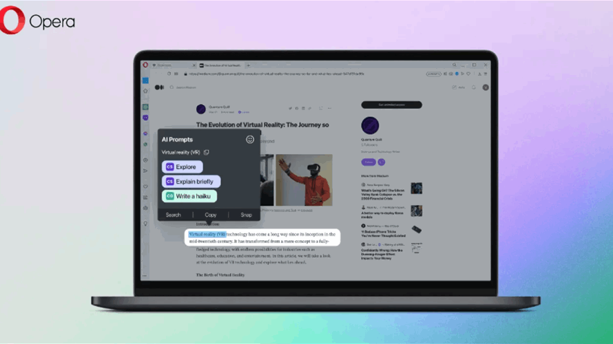 Opera browser adds ChatGPT and AI summarization features