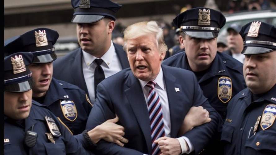 صور مركبة لاعتقال ترامب تنتشر بشكل كثيف على وسائل التواصل... 