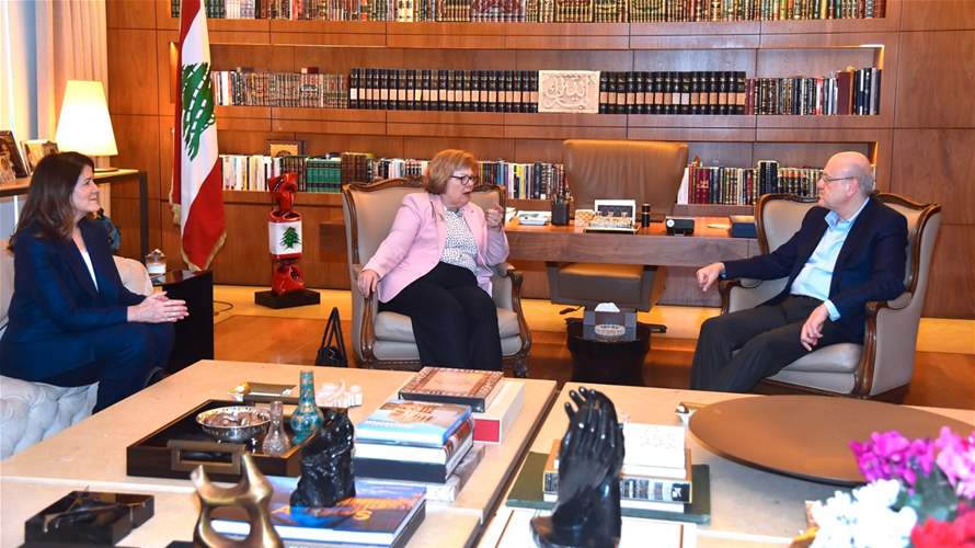 PM Mikati hosts Assistant Secretary of State Leaf, US Ambassador Shea   