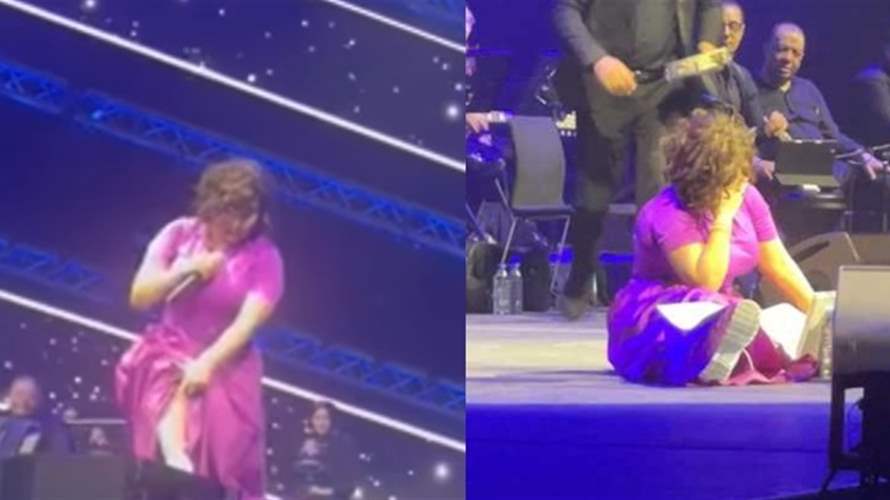 شيرين عبد الوهاب توجّهت الى المستشفى بعد سقوطها على المسرح: "رجلي ازرقت" (فيديو)