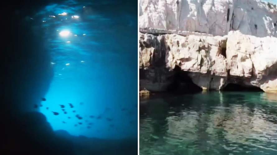 Lebanon Diving Center's team discover sea cave south of Tyre, Lebanon 